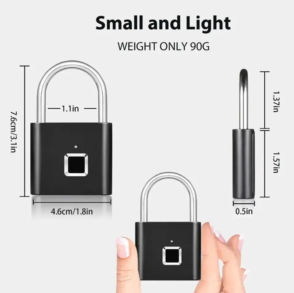 Fingerprint biometric electronic padlock