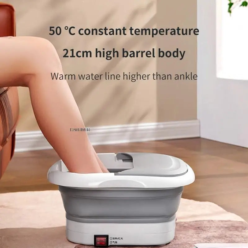 Electric folding footbath