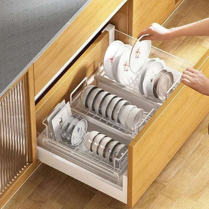 Metallic dish rack