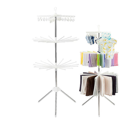 Expandable clothes drying rack