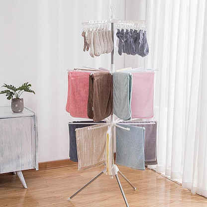 Expandable clothes drying rack