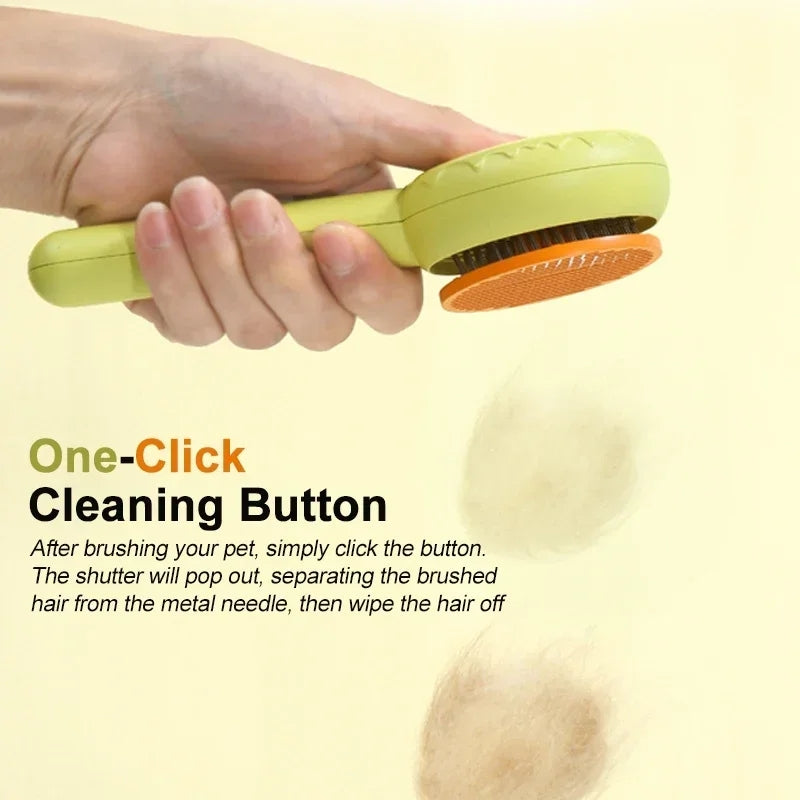 Self cleaning pet comb