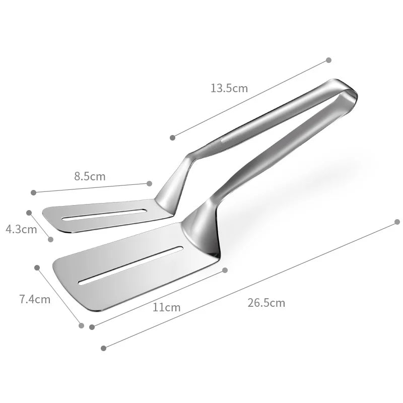 Metallic food tongs