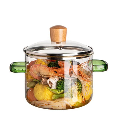 Glass Borosilicate cooking pot