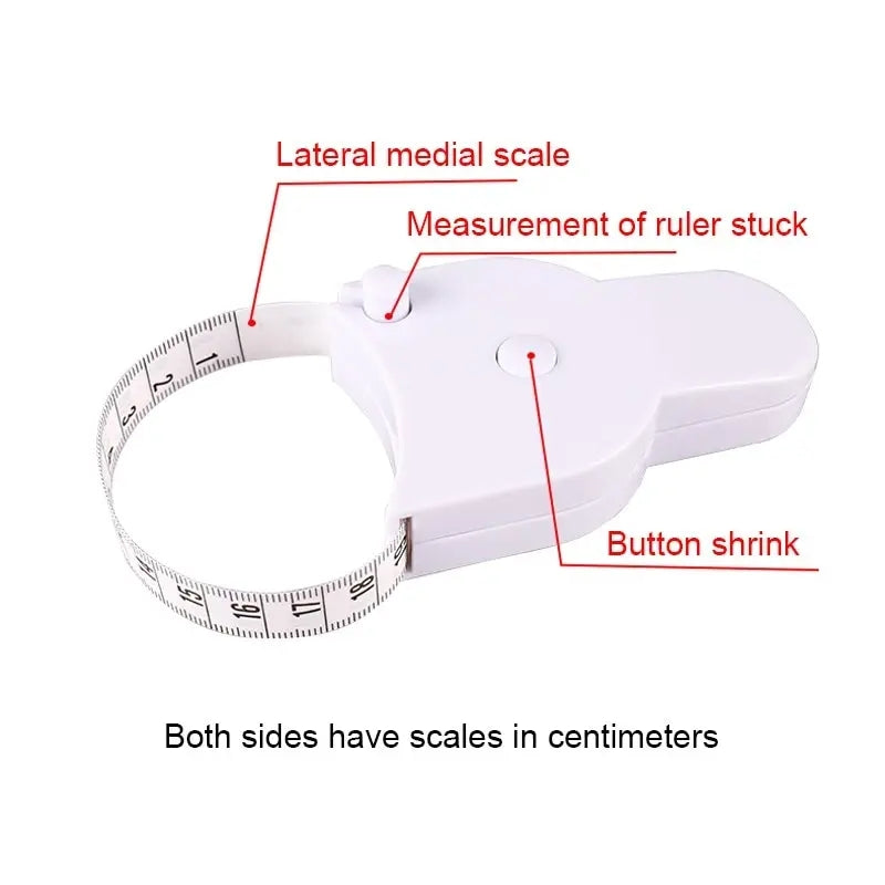 Retractable waist measurement tape