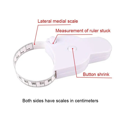 Retractable waist measurement tape