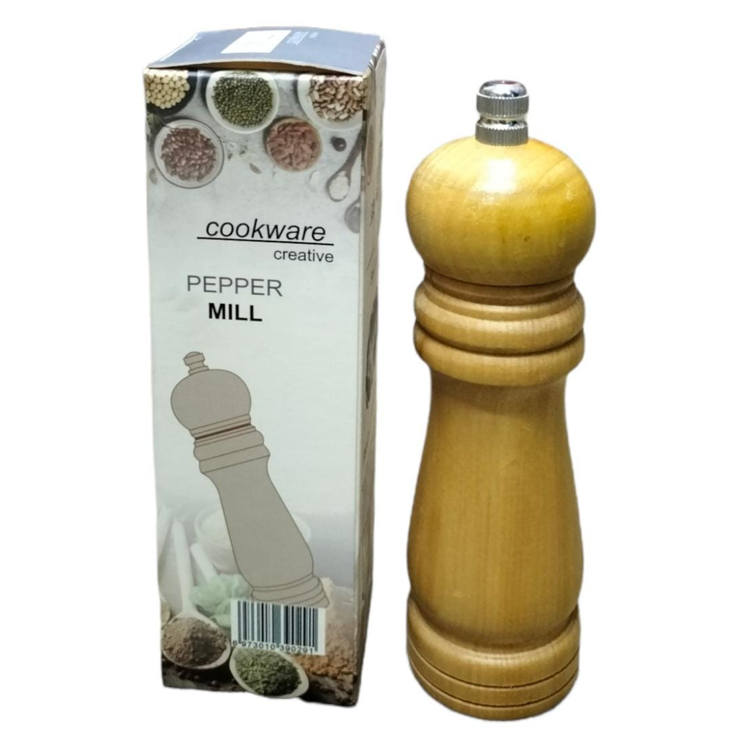 Wood pepper mill