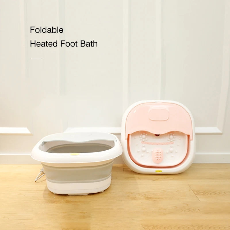 Electric folding footbath