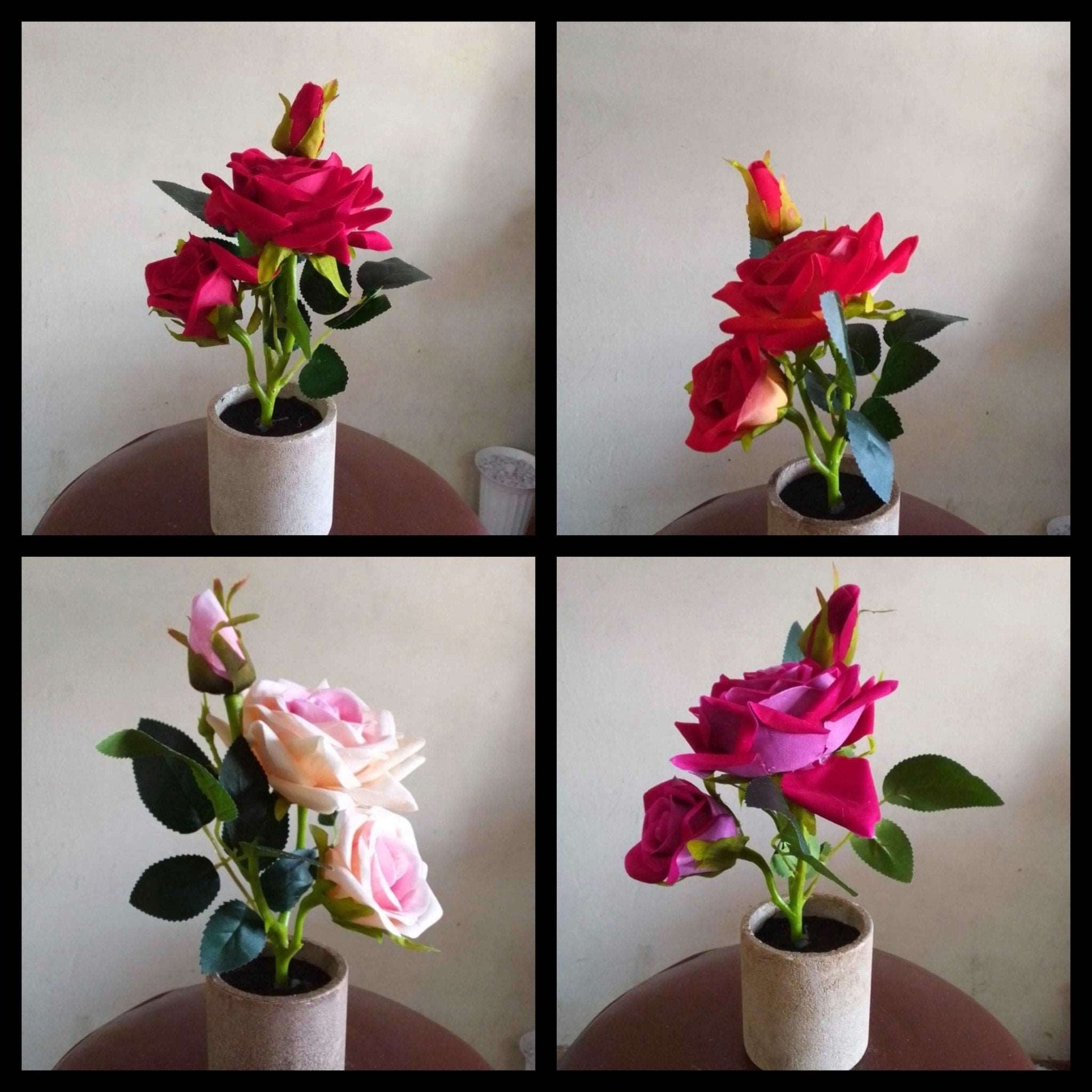 35cm Flower Roses with vase - MASTER SUPPLIES