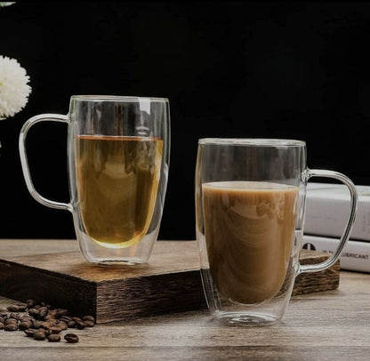 Double wall glass mug(1 pc)