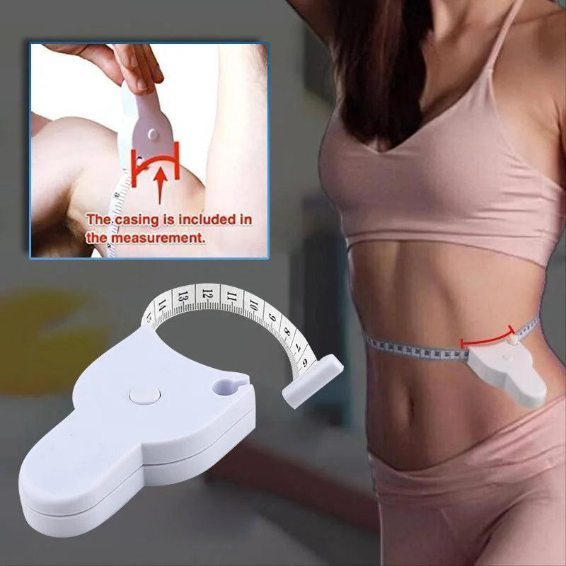 Retractable waist measurement tape