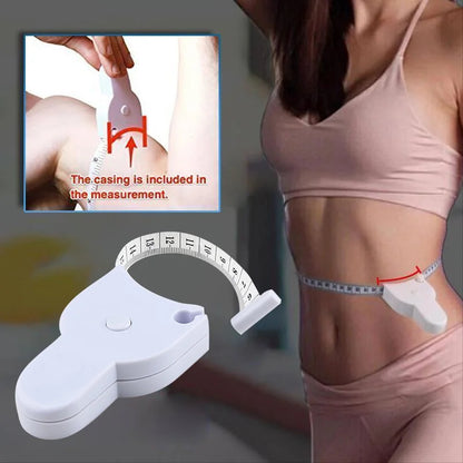 Retractable waist measurement tape