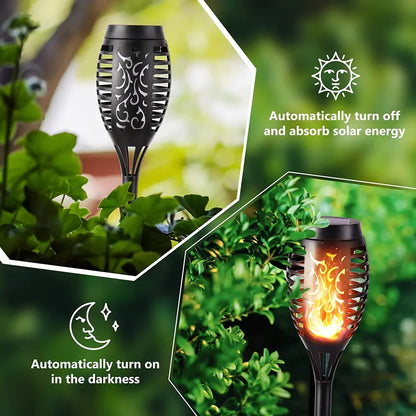 6 LED solar flame lamp(40cm)