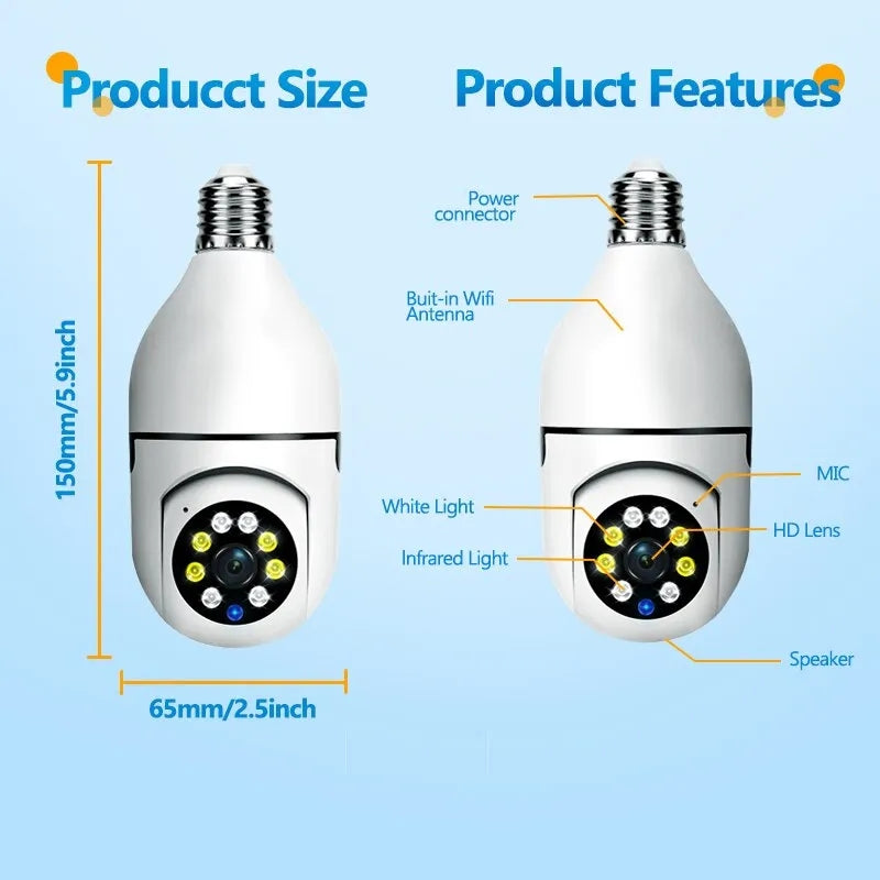 Cctv camera wifi bulb