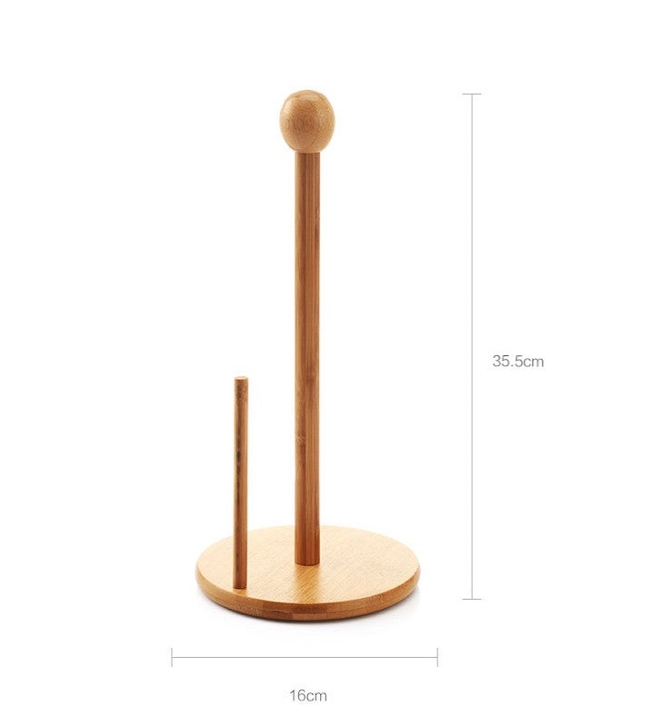 Bamboo kitchen towel holder