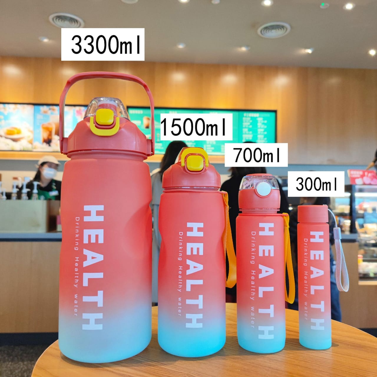 Gradient water bottle set