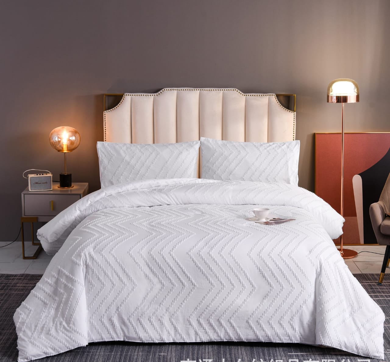 Luxury Tufted Duvet cover set(3 pc)