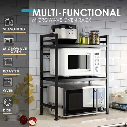 2 tier telescopic microwave stand