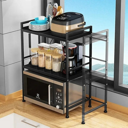 2 tier telescopic microwave stand