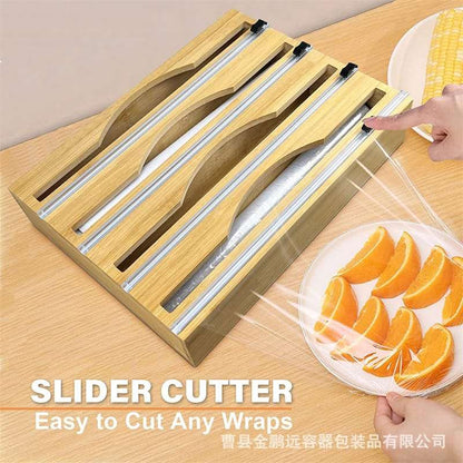 Bamboo Kitchen Foil Wrap Dispenser