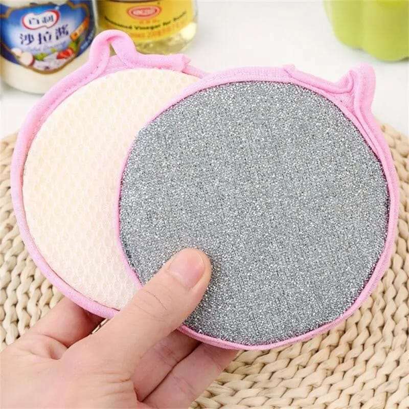 5Pcs Double Side Dishwashing Sponge