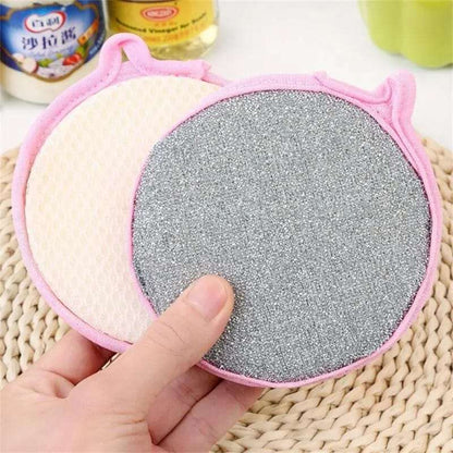 5Pcs Double Side Dishwashing Sponge