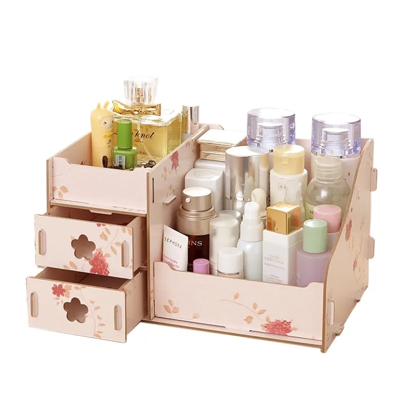 Hoomal wooden make up organizer