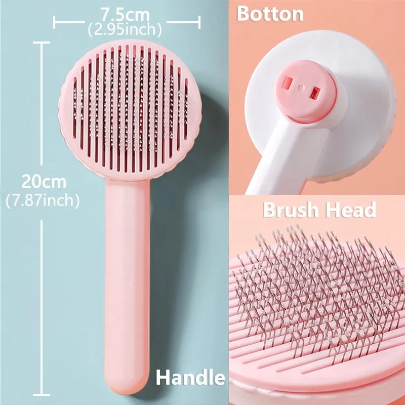 Self cleaning pet comb