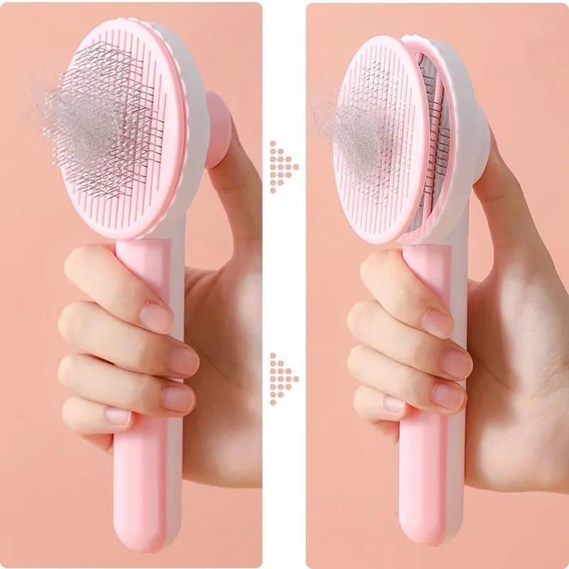 Self cleaning pet comb