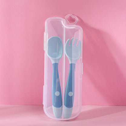 baby bendable silicon spoon fork set