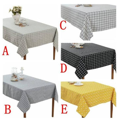 Cotton Linen 6-seater dining table cloth