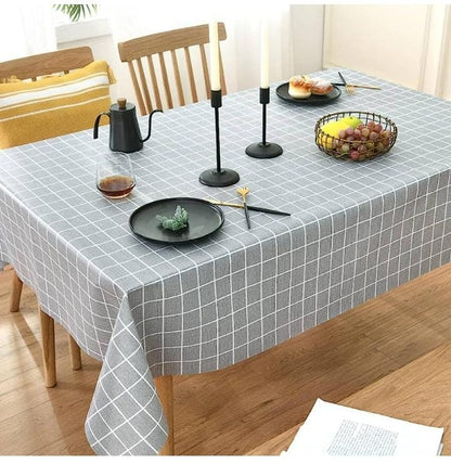 Cotton Linen 6-seater dining table cloth