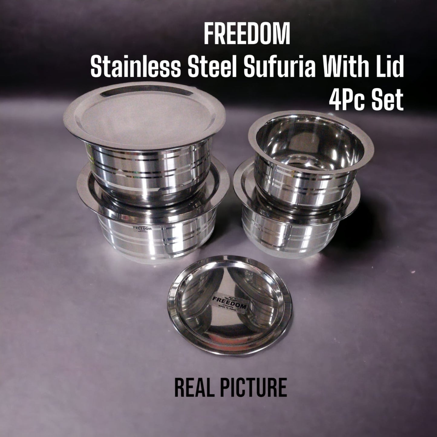 Stainless Steel Sufuria set(4pc)