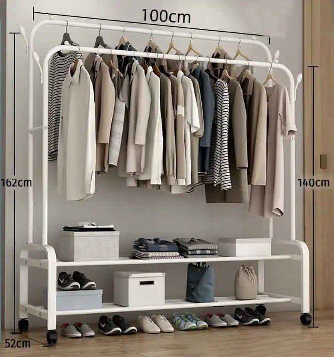 Double pole Clothes rack