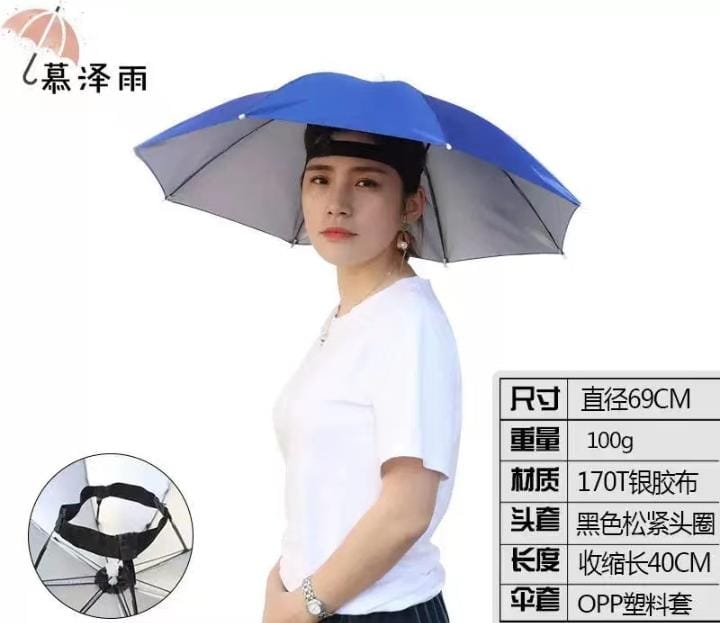 Practical umbrella hat