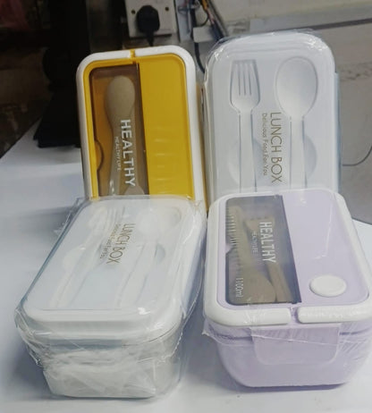 Lunch box with cutlery