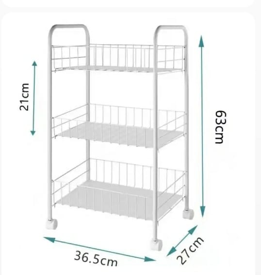 Multipurpose 3 tier trolley