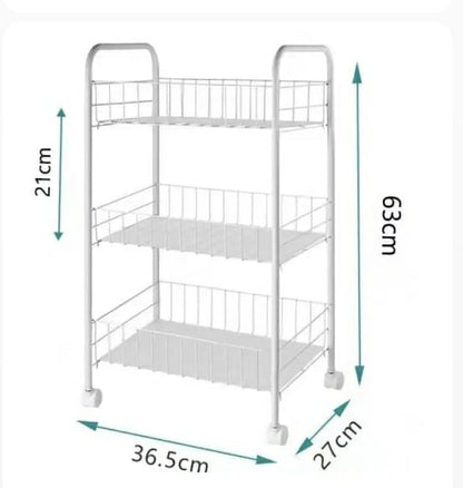 Multipurpose 3 tier trolley