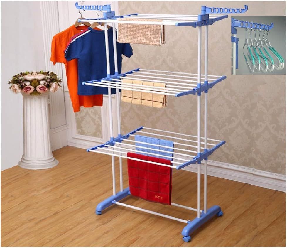 Stainless steel, 3 tier clothes drying rack.