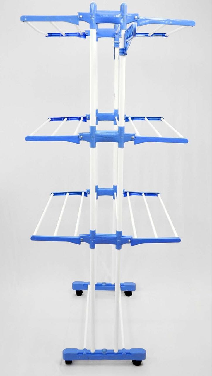 Stainless steel, 3 tier clothes drying rack.