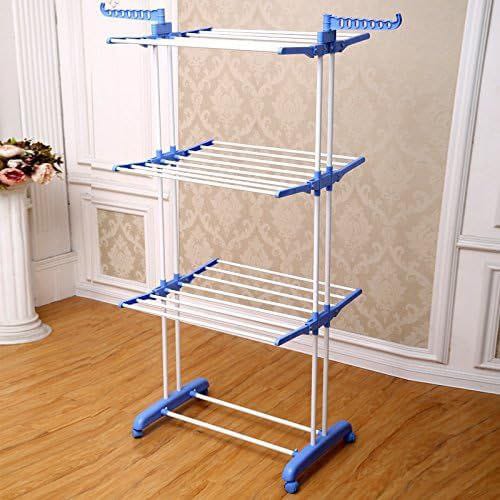 Stainless steel, 3 tier clothes drying rack.