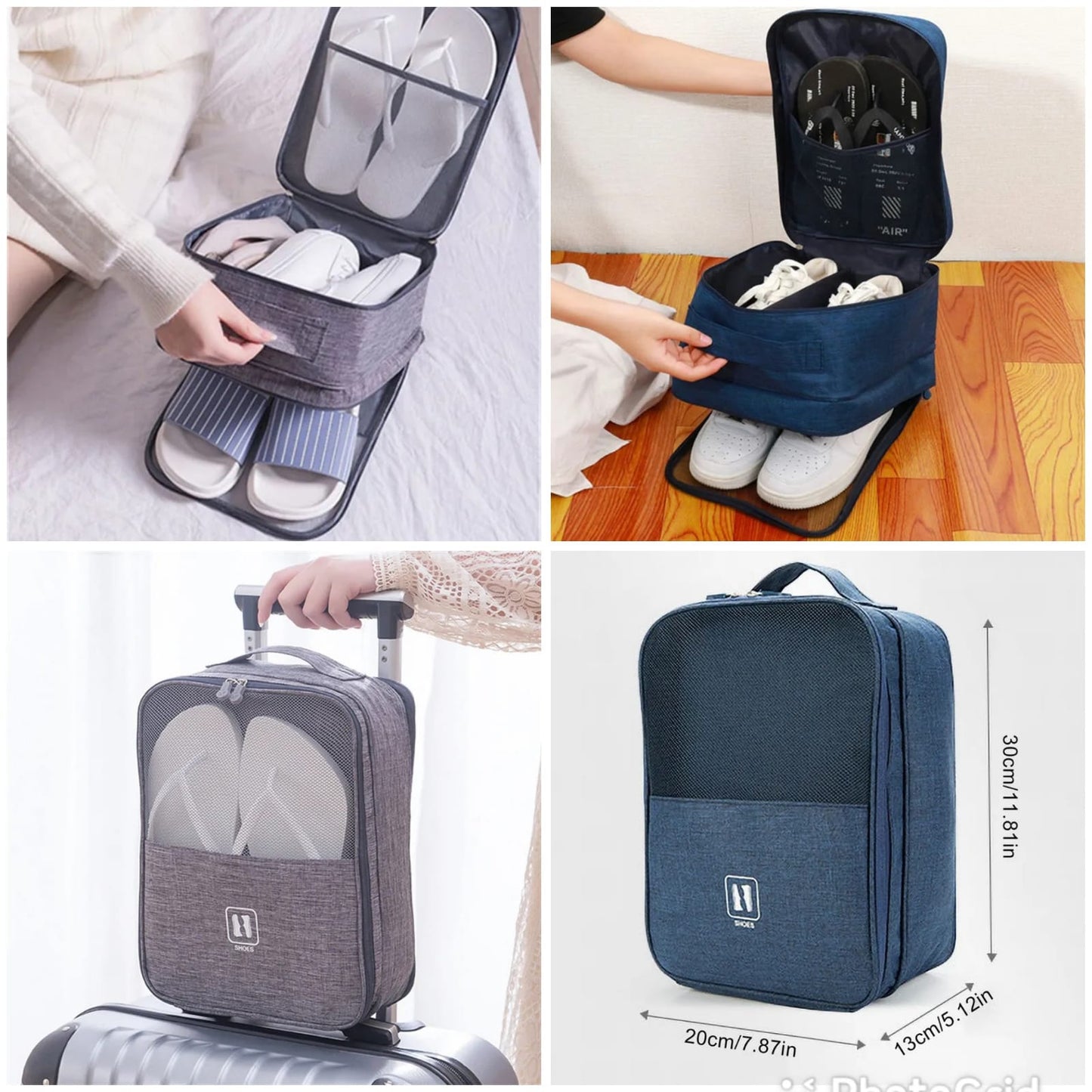 Waterproof travel shoe bag