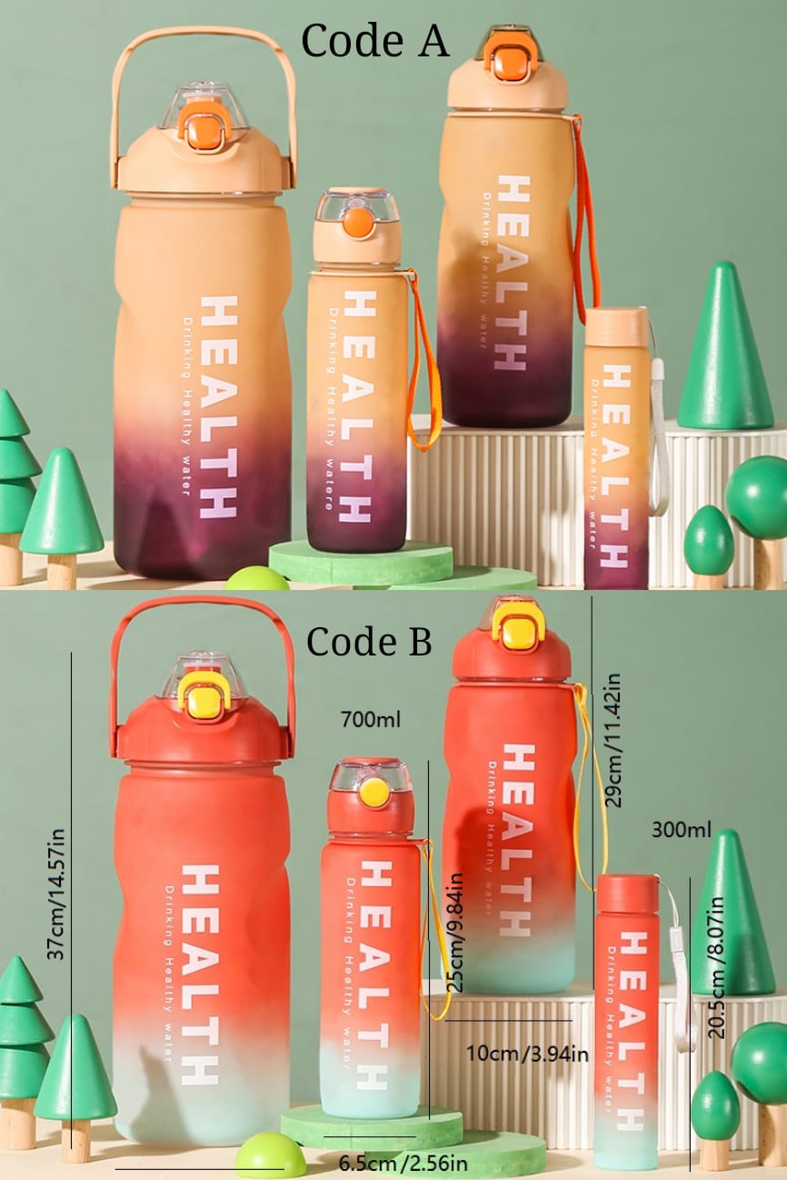 Gradient water bottle set