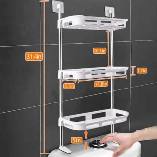 3 tier toilet top organizer rack