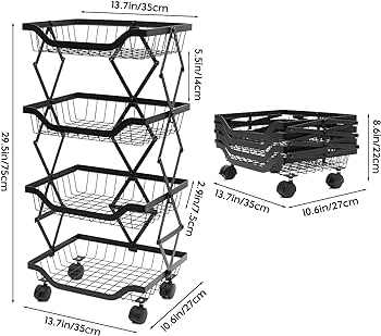 4 tier foldable rack