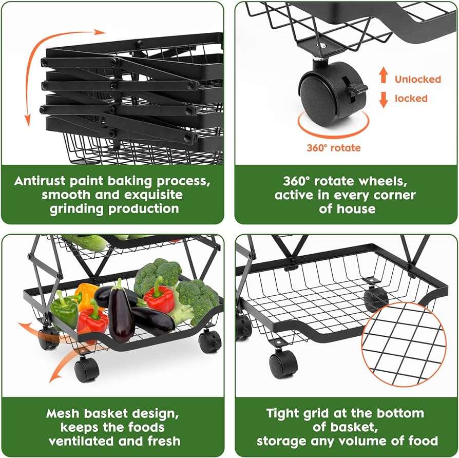 4 tier foldable rack