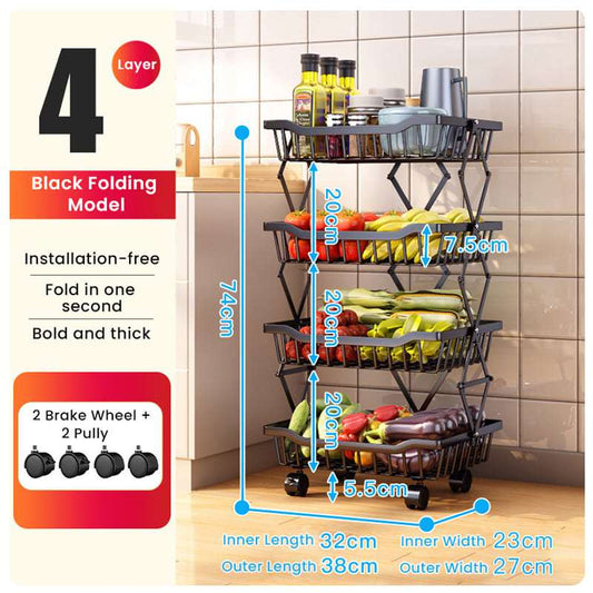 4 tier foldable rack