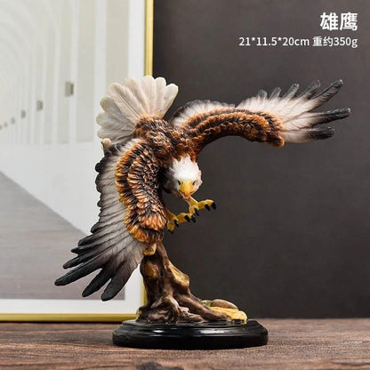 Resin American falcon eagle figurine