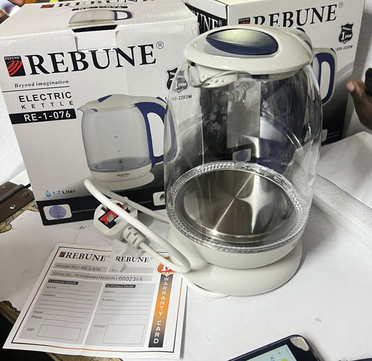 Clear  glass rebune kettle