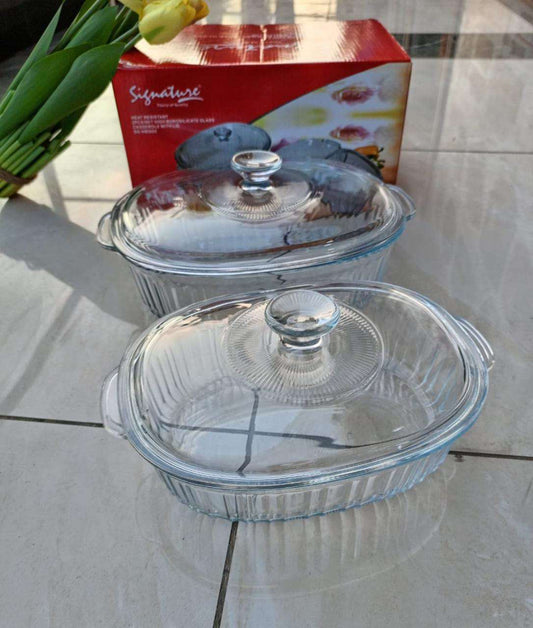 Glass casserole set